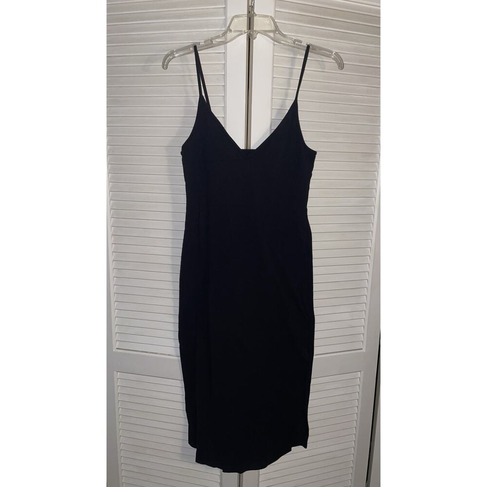 Abercrombie and Fitch soft A & F seamless rib knit midi dress with slit LARGE